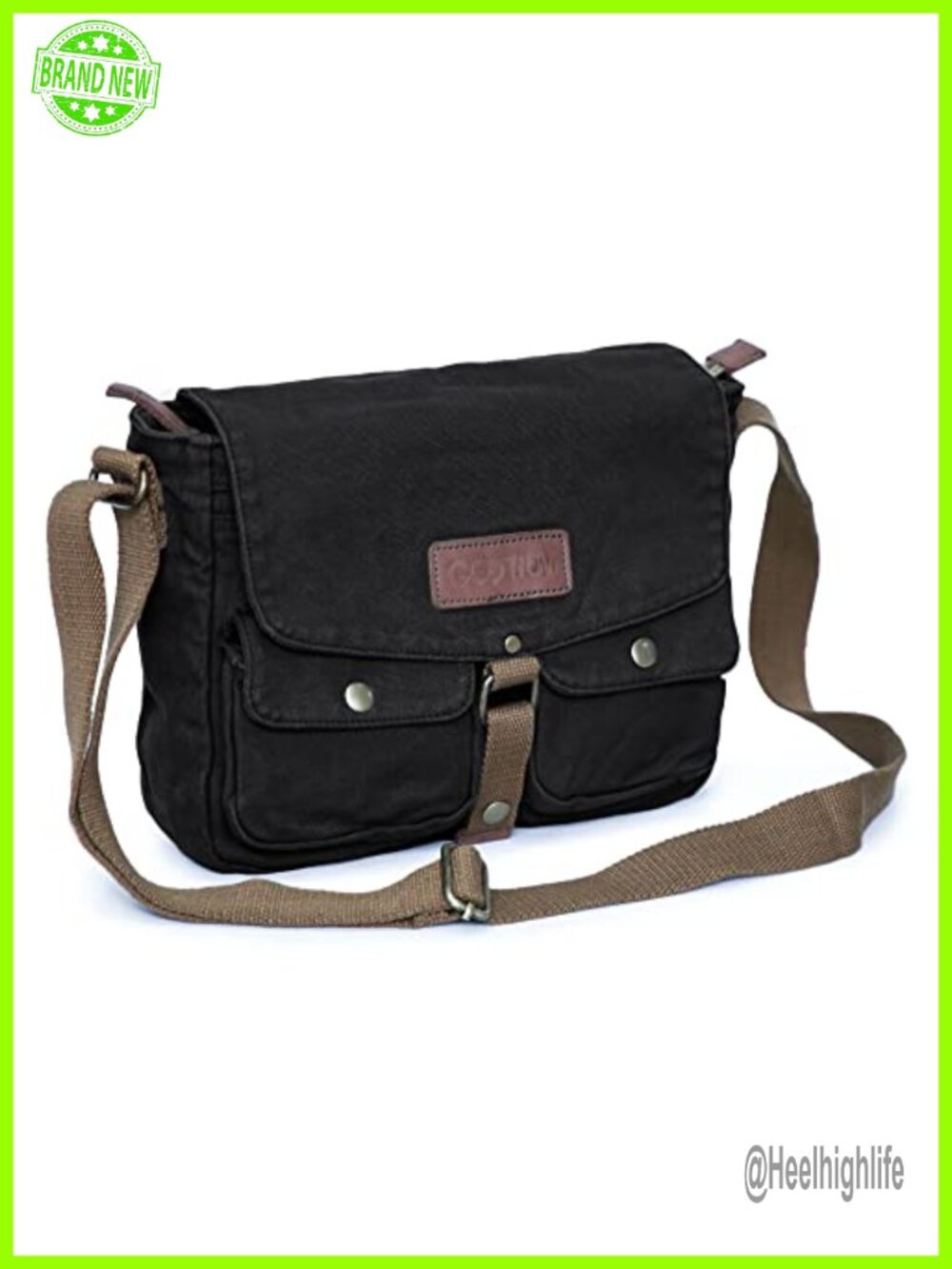 Canvas Messenger Bag Vintage Crossbody Shoulder Military Satchel